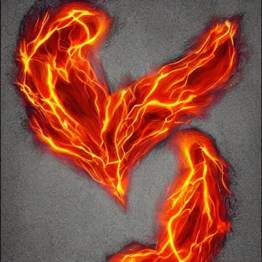 Image similar to heart in fire, digital art, beautiful, cute, sad,