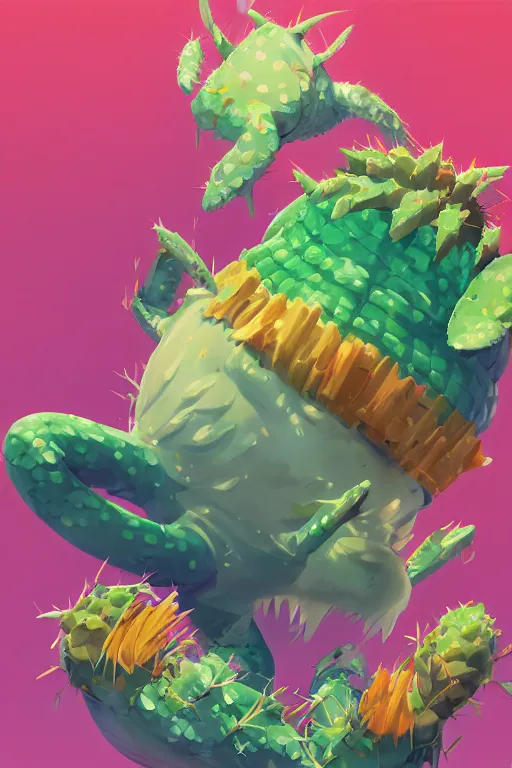 Image similar to 3 d render creature animal sushi cristal very big eye roots cactus elemental flush of force nature micro world fluo fishscale, comics gta 5 cover, official fanart behance hd artstation by jesper ejsing, by rhads, makoto shinkai and lois van baarle, ilya kuvshinov, ossdraws