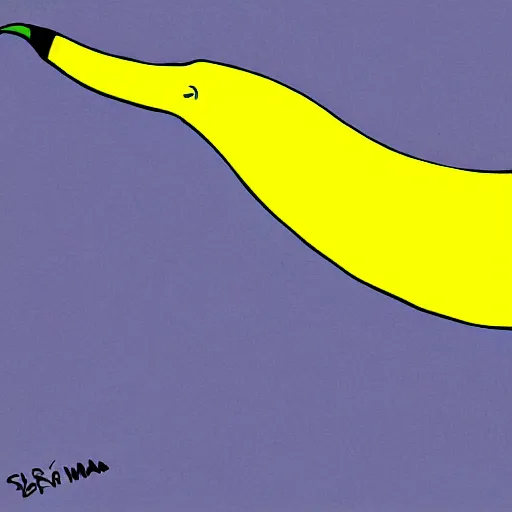 Prompt: a flying banana, cartoon