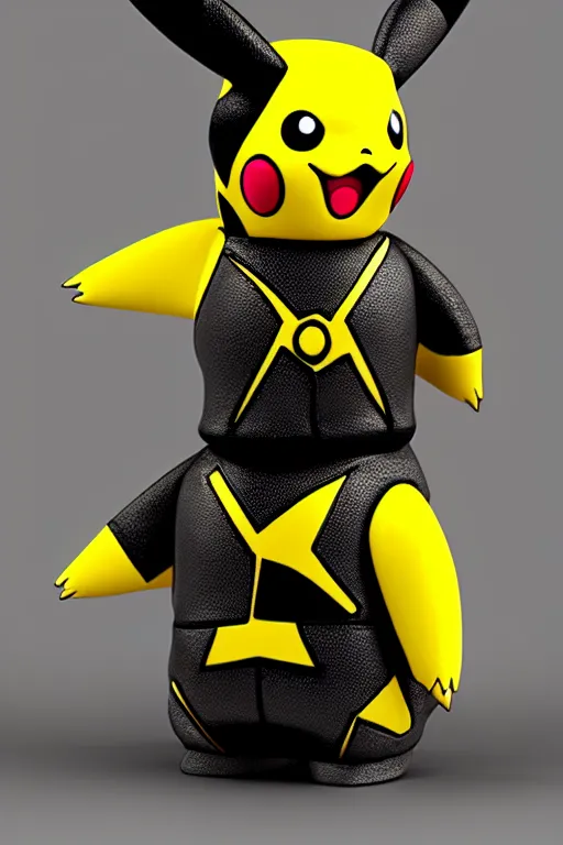 Prompt: pikachu terminator, intricate details. front on, symmetrical. industrial design. good design award, innovative product concepts, most respected design