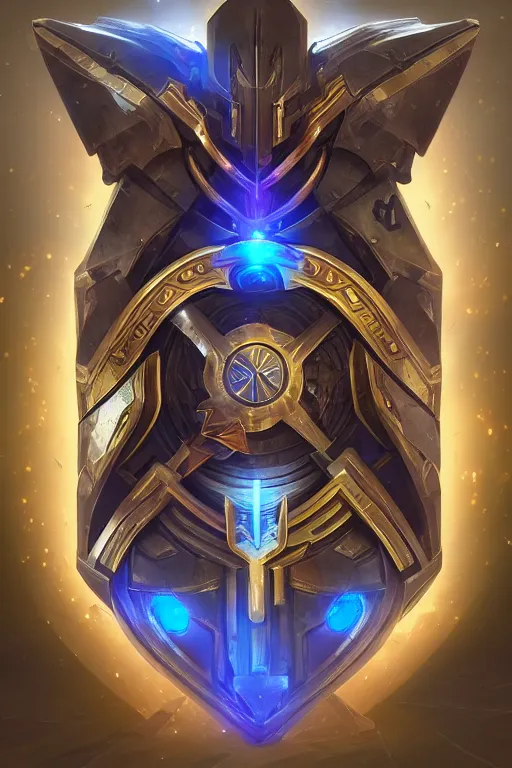 Image similar to shield fantasy epic legends game icon stylized digital illustration radiating a glowing aura global illumination ray tracing hdr fanart arstation by ian pesty and katarzyna da „ bek - chmiel