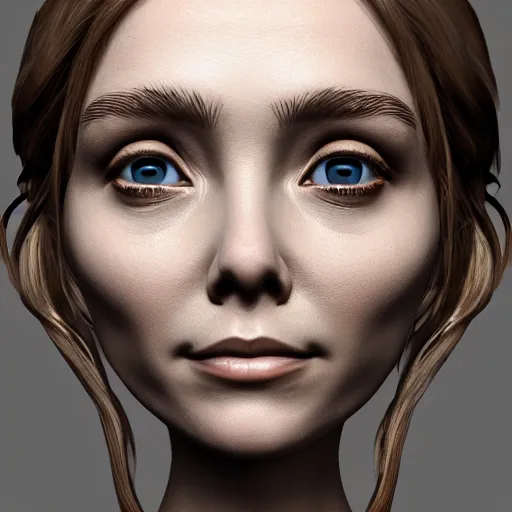 Image similar to [ [ [ human - like anthropomorphic lightbulb ] ] ]!! has an elizabeth olsen face, trending on zbrush, unreal engine 5, cgsociety contest winner, intricate, detailed, 4 k quality, concept art