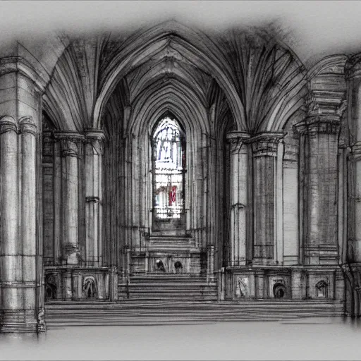 Image similar to anatomy of a church building, da vinci sketch, ultradetailed, ultramegadetailed, artstation