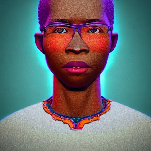 Prompt: colourful vfx upper half - 3 d portrait - art of a nigerian boy - in claymation style, art by hsiao - ron cheng & james jean, symmetrical, intricate detail, caricature, concept art, volumetric light, ray tracing, claymation render, octane render, unreal engine, sharp, pinterest, behance, art station,