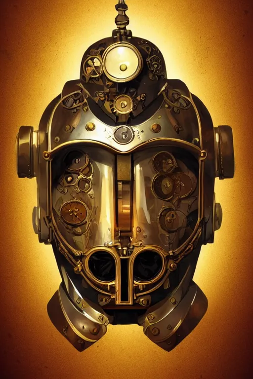 Image similar to steampunk helmet fantasy art mask robot ninja stylized digital illustration sharp focus, elegant intricate digital painting artstation concept art global illumination ray tracing advanced technology chaykin howard and campionpascale and cooke darwyn and davis jack