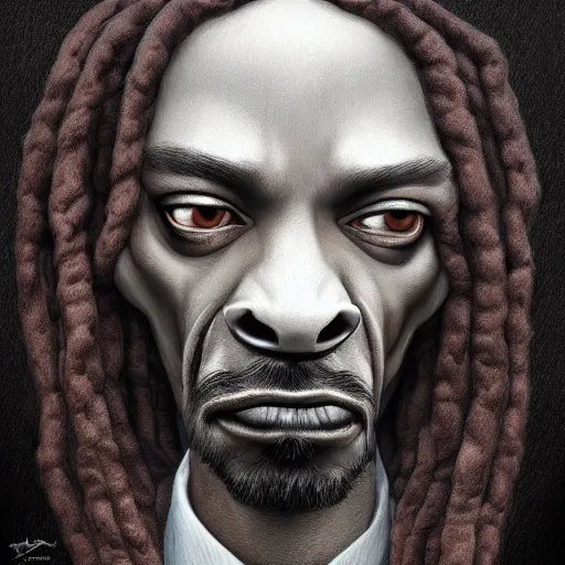 Prompt: Snoop Dog, artwork by Antón Semenov, artstation, 8k, artwork by Antón Semenov,