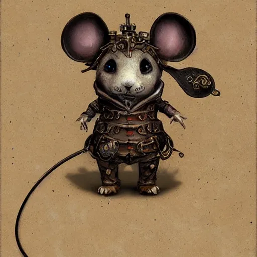 Image similar to an ashigaru steampunk mouse by brian froud and greg rutkowski