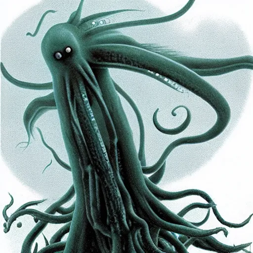 Image similar to bigfin squid, eldritch horror monster, ominous underwater environment, dark souls, terrifying