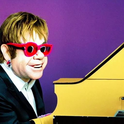 Prompt: elton john as a muppet