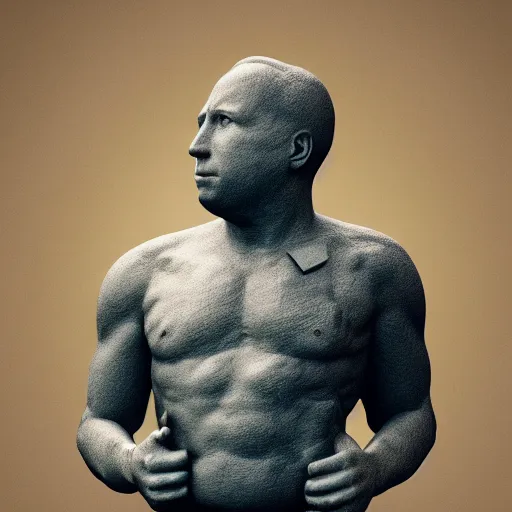 Image similar to Statue of Alex Jones, highly detailed, octane render, 4k, soft light, studio photograph