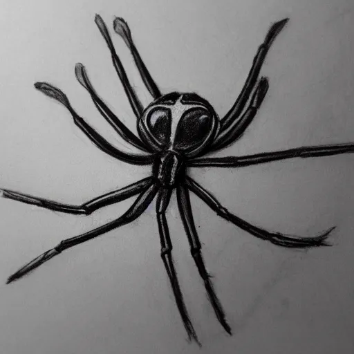 Image similar to spider, pencil sketch