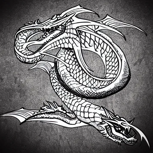 Image similar to “fire breathing dragon, Diagrammatic Drawing”