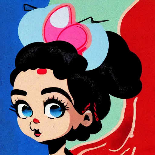 Betty Boop - Pop art painting Painting by MENDI ART