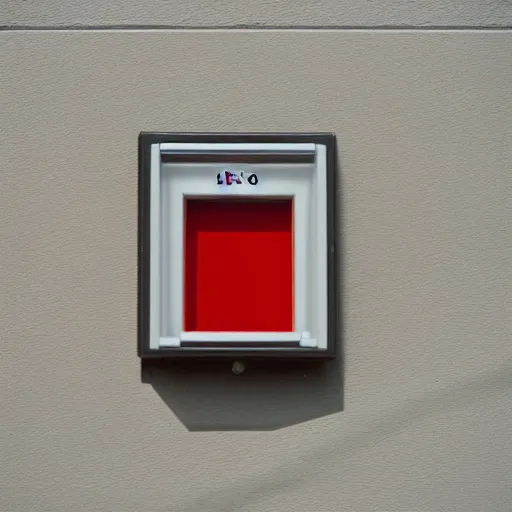 Prompt: fire exit sign, telephoto lens, 3 5 mm kodachrome, office building stairwell