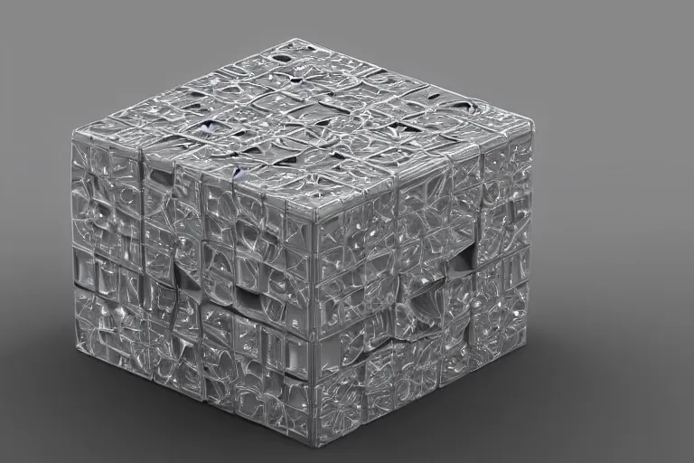 Image similar to single futuristic Intricate cube no background 4K 3D render desktopography HD Wallpaper digital art