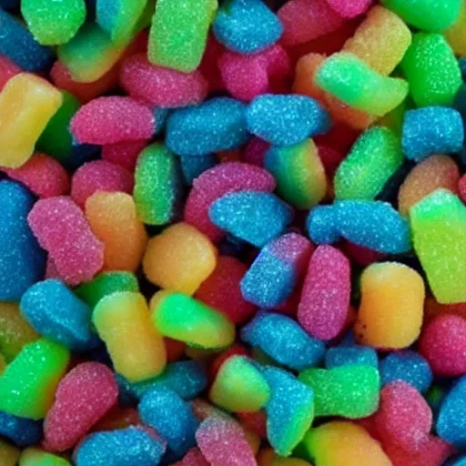 Prompt: sour daddy sugary candy, similar to sour patch kids