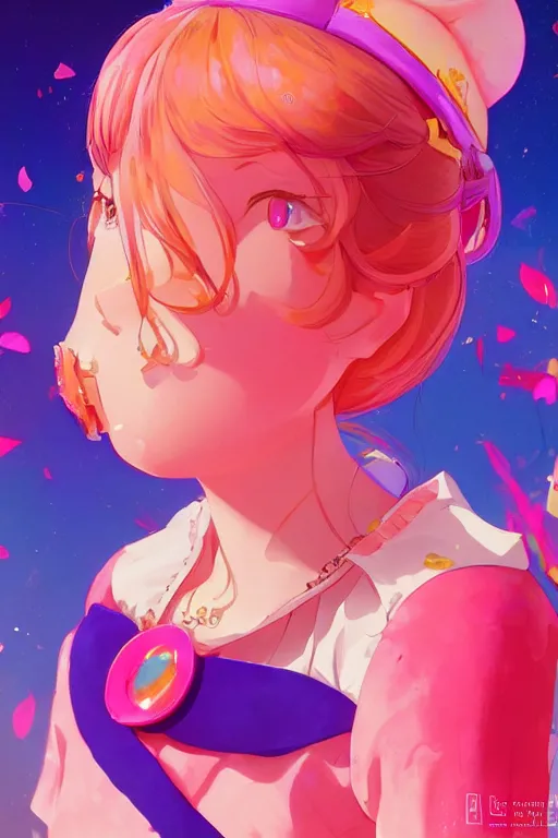 Prompt: portrait of princess peach, colorful background, rich vivid colors, ambient lighting, dynamic lighting, 4k, official media, anime key visual, makoto shinkai, ilya kuvshinov, lois van baarle, rossdraws, detailed, trending on artstation