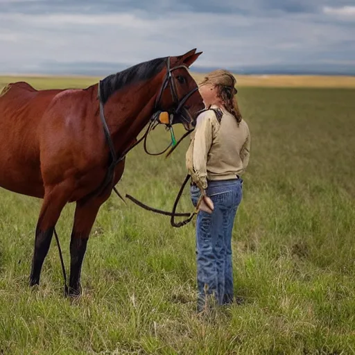 Prompt: 📸🐴🧑‍🌾