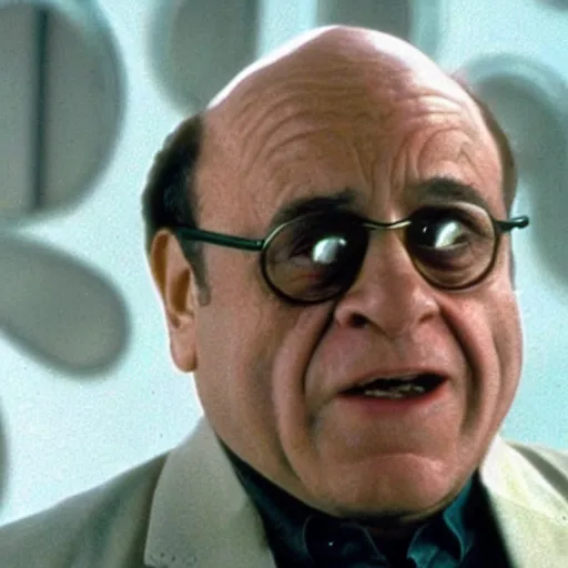 Prompt: film still of Danny Devito as Professor X in the X-men movie 2000