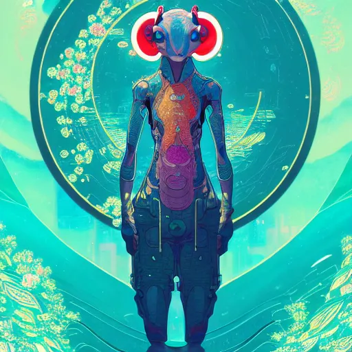 Image similar to a beautiful hyperdetailed character design 4 k wallpaper illustration of a cute dolphin, victo ngai cyberpunk style, from china, style of studio ghibli, makoto shinkai, raphael lacoste, louis comfort tiffany, artgerm, james jean, ross tran, chinese style