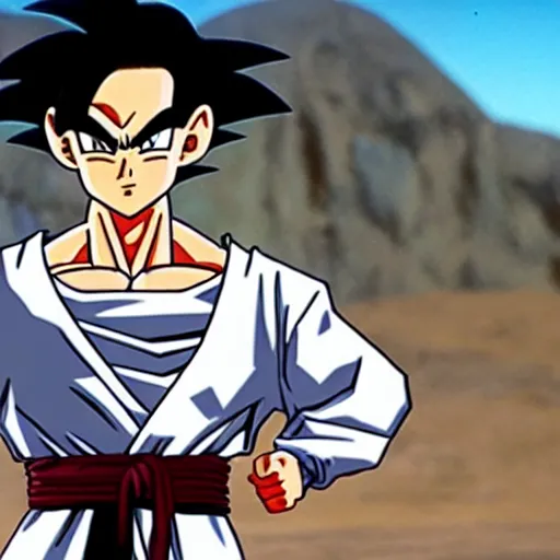 Image similar to kurdish! martial arts sensei in dragon ball z season 1, 8 k, high resolution, promotional