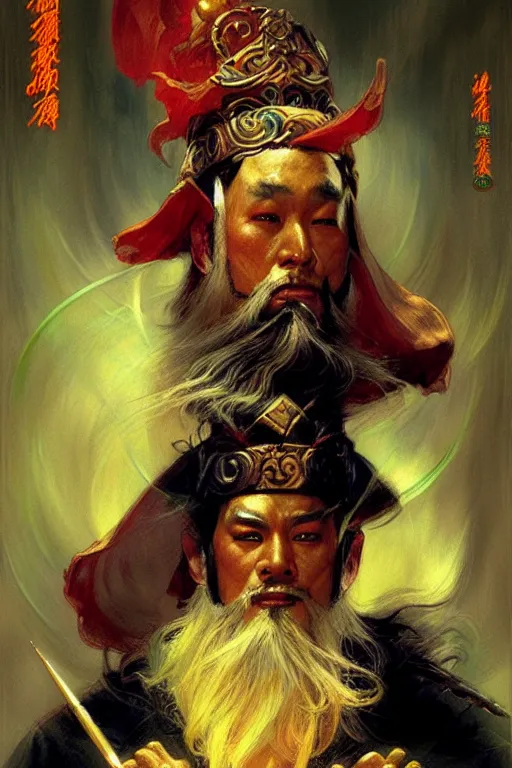 Image similar to wizard, character design, ming dynasty, colorful, painting by gaston bussiere, craig mullins, j. c. leyendecker, tom of finland