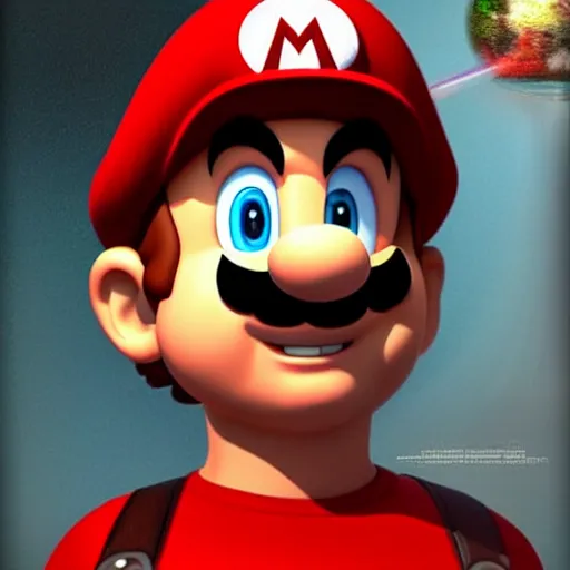 Image similar to tom cruise as mario, nintendo, hyperrealistic