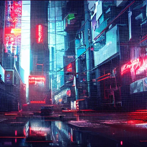 Image similar to cyberpunk hell