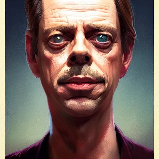 Image similar to highly detailed portrait, csteve buscemi, in gta v, stephen bliss, unreal engine, fantasy art by greg rutkowski, loish, rhads, ferdinand knab, makoto shinkai and lois van baarle, ilya kuvshinov, rossdraws, tom bagshaw, global illumination, radiant light, detailed and intricate environment