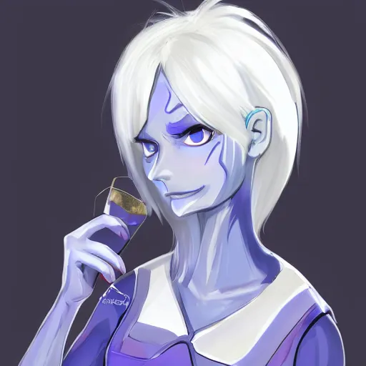 Prompt: concept art humanisation vodka