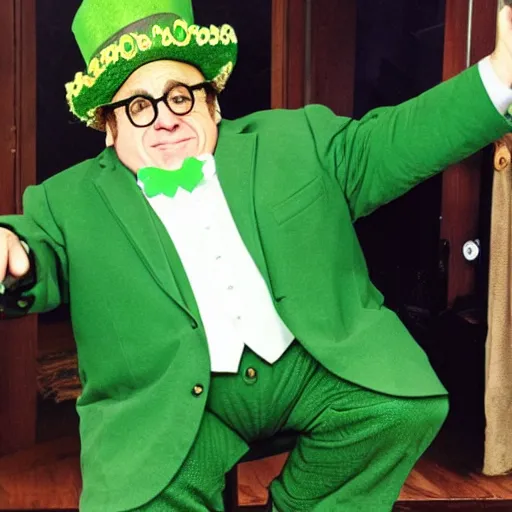 Image similar to danny devito as an irish leprechaun