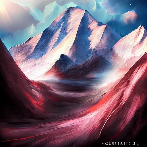 Image similar to the highest mountain in the universe, digital art, trending on artstation