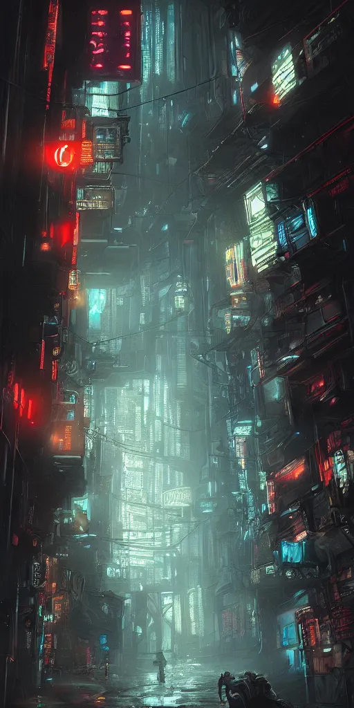 Image similar to mysterious dungeon entrance, cyberpunk, blade runner, artstation contest winner.