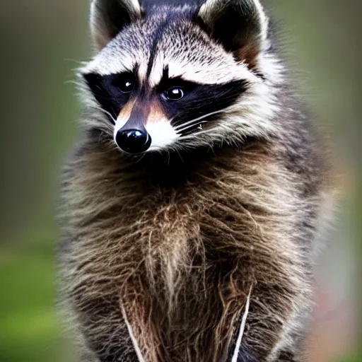 Prompt: a mech that looks like a raccoon