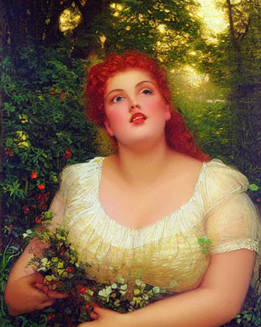 beautiful plus size girl painting by edward robert