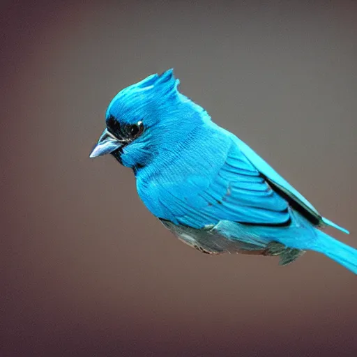 Image similar to realistic nat geo photograph of the blue Twitter bird realism.