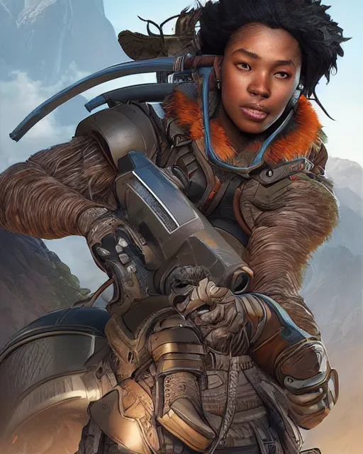 Prompt: Mutant Basilisk as an Apex Legends character digital illustration portrait design by, Mark Brooks and Brad Kunkle detailed, gorgeous lighting, wide angle action dynamic portrait