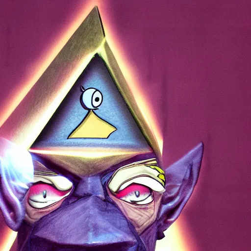 Image similar to Photorealistic Bill Cipher