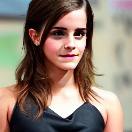 Image similar to emma watson mixed with kim kardashian