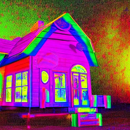 Image similar to psychadelic house