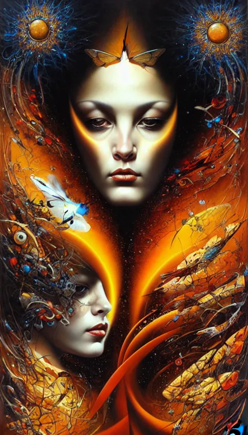 Image similar to the two complementary forces that make up all aspects and phenomena of life, by Karol Bak