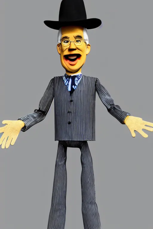 Image similar to Steve Martin as a marionette, 3d rendered style