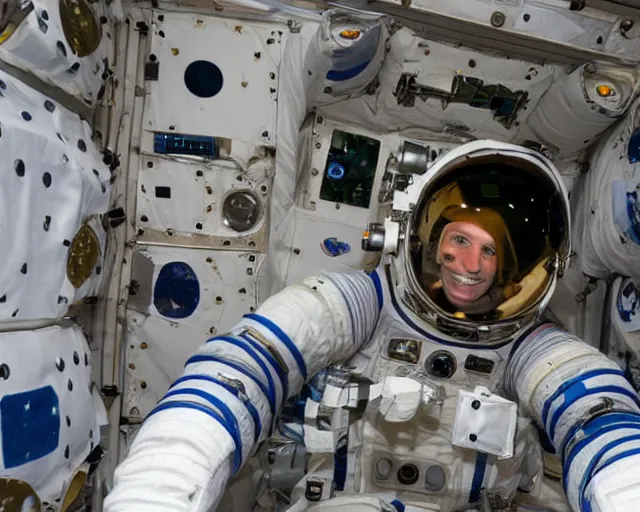 Prompt: quoll astronaut inside the International Space Station