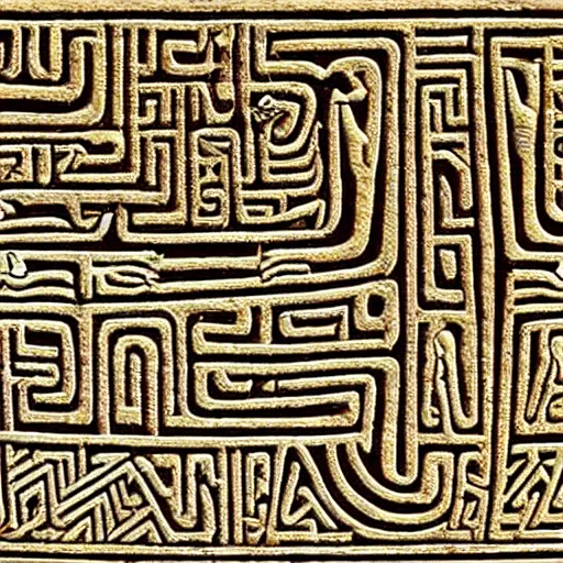 Image similar to evil egyptian heiroglyphic maze covered in mysterious hidden eye symbols, very intricate, hyper detailed