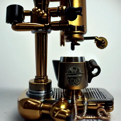 Image similar to steampunk espresso machine