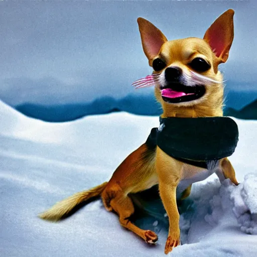 Prompt: chihuahua in style of pow patrol, render, high quality