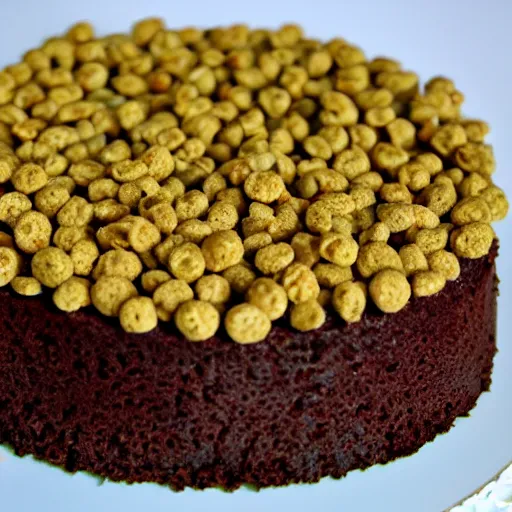Prompt: marijuana peanut cereal fudge cake