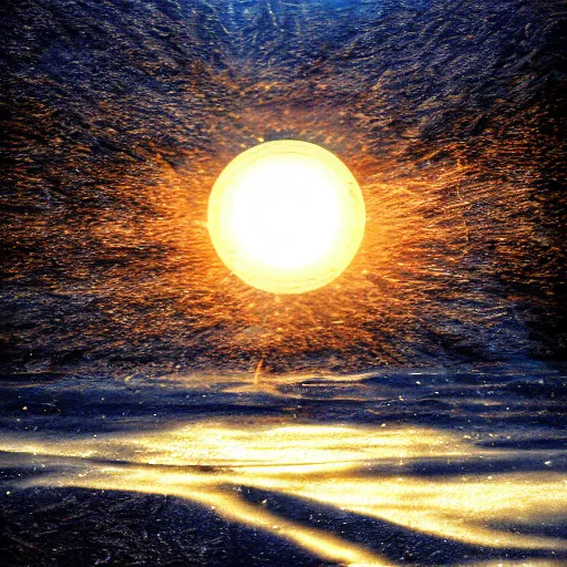 Image similar to tilt shift frozen sun