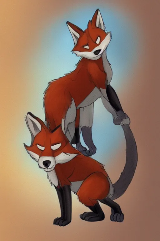 Prompt: a fox fursona, trending on furaffinity, by don bluth, furry art, digital art