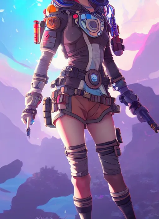 Image similar to Underwater Ocean Princess in apex legends as an anime character digital illustration portrait design by Ross Tran, artgerm detailed, soft lighting